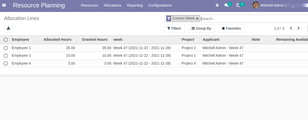Odoo Resource Management App