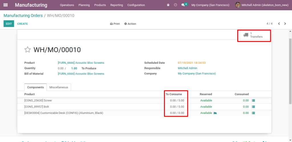 Odoo 14 Bill of Materials- Improve Workers' Efficiency during Manufacturing Process 2 Odoo BoM