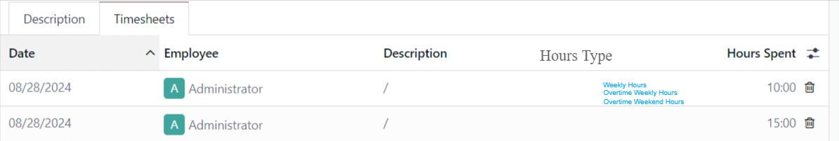 Odoo for MSPs- types of overtime hours managed in the custom solution