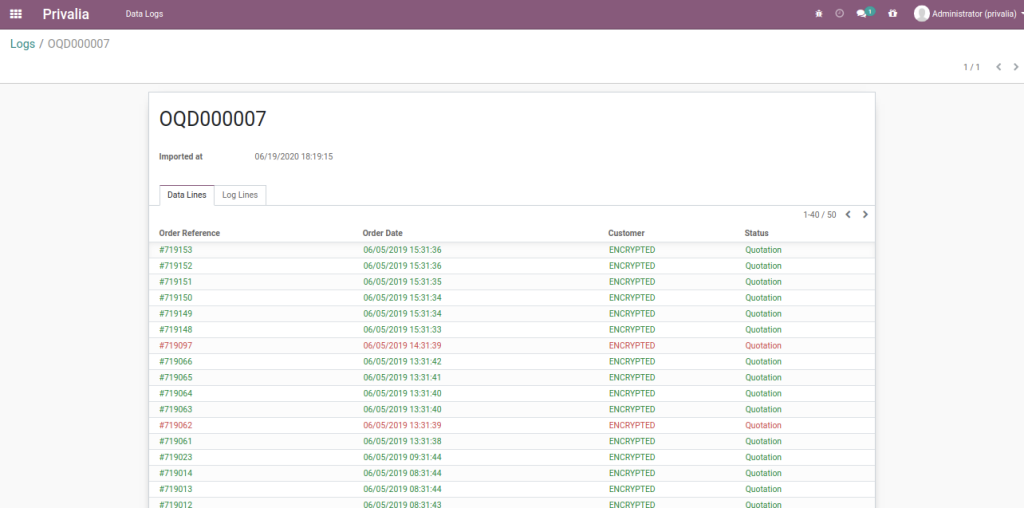 Odoo 14 API Connector for Privalia 5 Manage Error Logs
