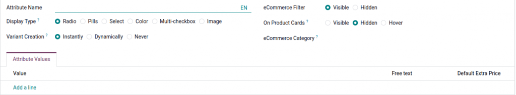 display type odoo