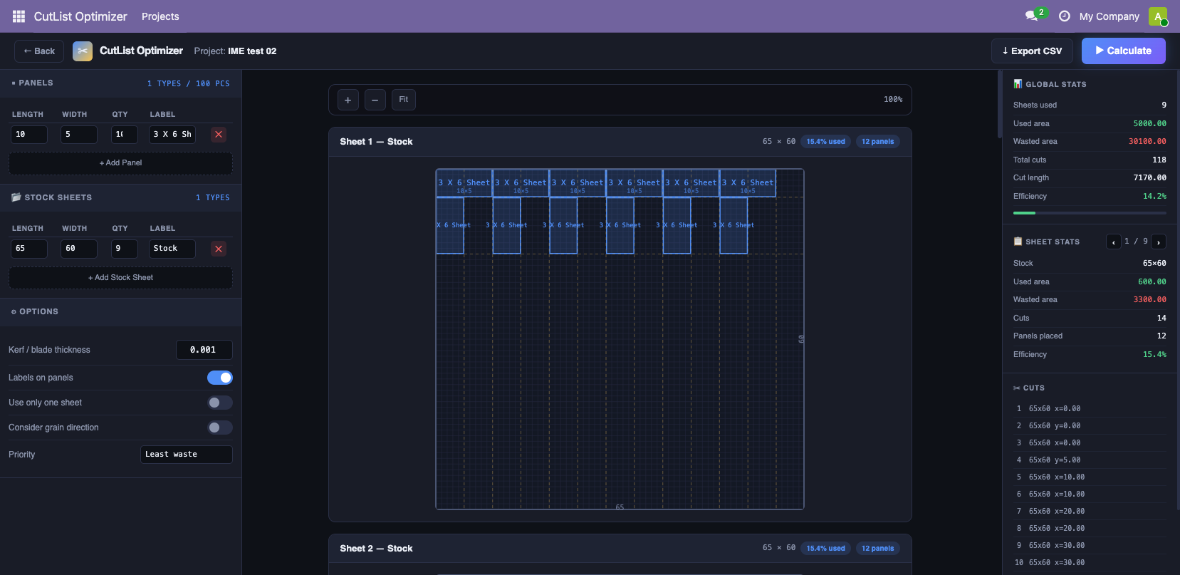 Cut List Optimizer in Odoo